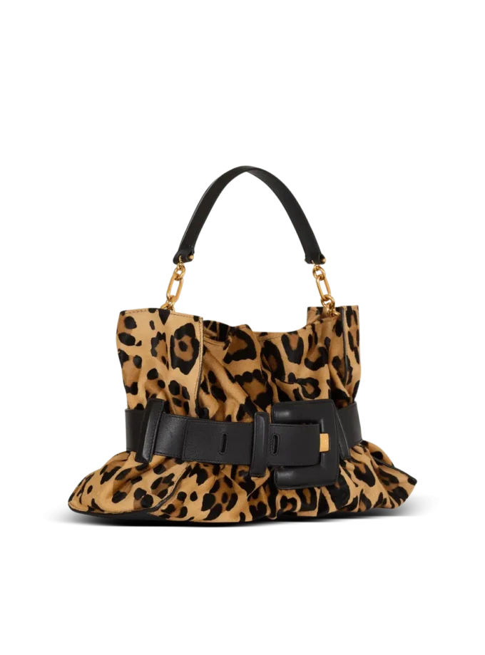 Anthem Medium Tasche aus Ponyfell mit Leopardenmuster Anthem Medium Tasche aus Ponyfell mit Leopardenmuster