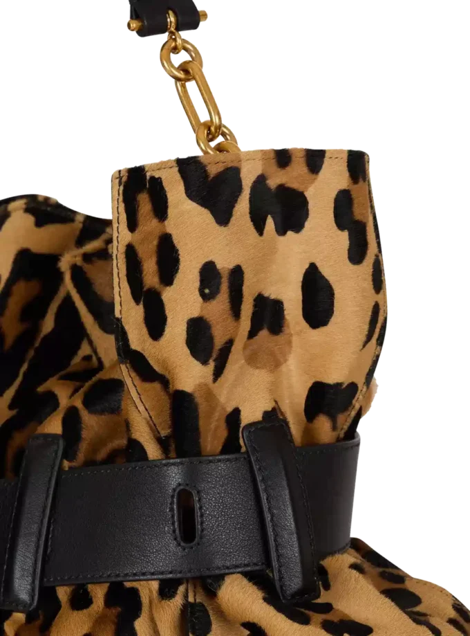 Anthem Medium Tasche aus Ponyfell mit Leopardenmuster Anthem Medium Tasche aus Ponyfell mit Leopardenmuster