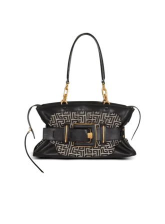 Anthem-Tasche aus Leder und Jacquard mit Monogramm