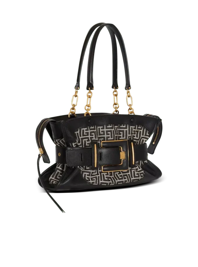 Anthem-Tasche aus Leder und Jacquard mit Monogramm Anthem-Tasche aus Leder und Jacquard mit Monogramm