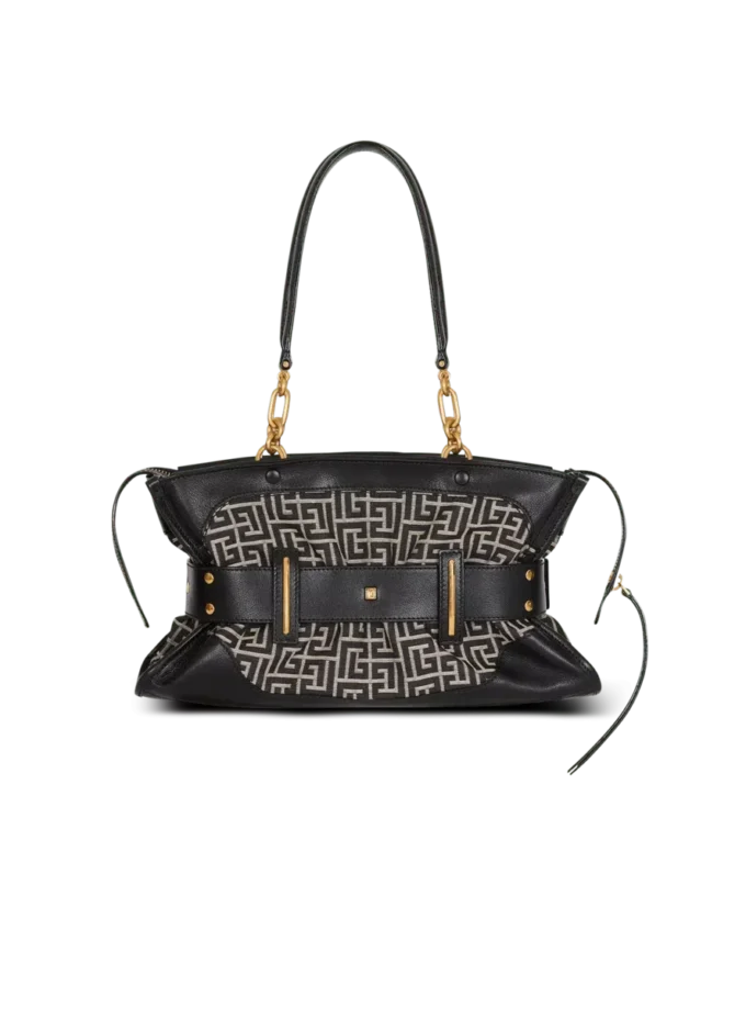 Anthem-Tasche aus Leder und Jacquard mit Monogramm Anthem-Tasche aus Leder und Jacquard mit Monogramm