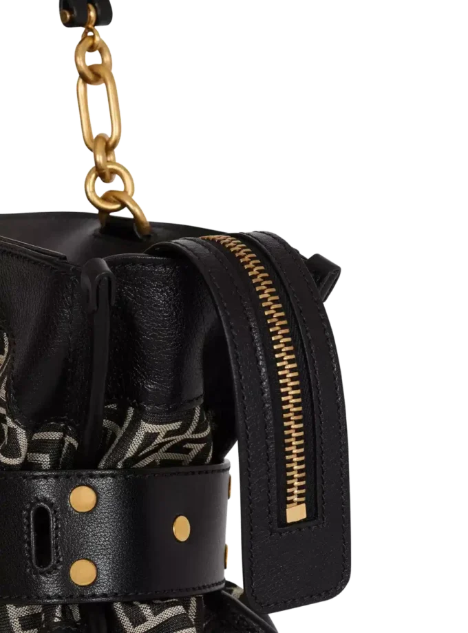 Anthem-Tasche aus Leder und Jacquard mit Monogramm Anthem-Tasche aus Leder und Jacquard mit Monogramm