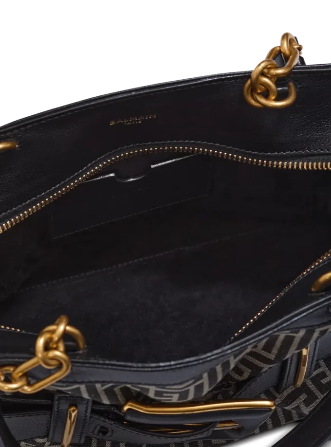 Anthem-Tasche aus Leder und Jacquard mit Monogramm Anthem-Tasche aus Leder und Jacquard mit Monogramm