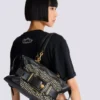 Anthem-Tasche aus Leder und Jacquard mit Monogramm Anthem-Tasche aus Leder und Jacquard mit Monogramm