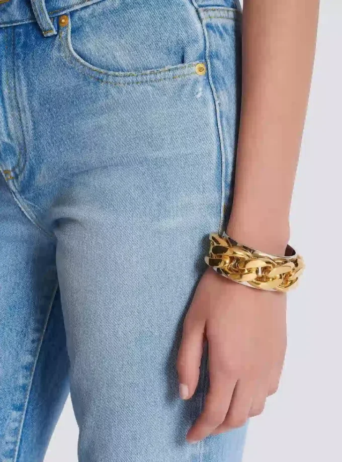 Armband aus Messingkette