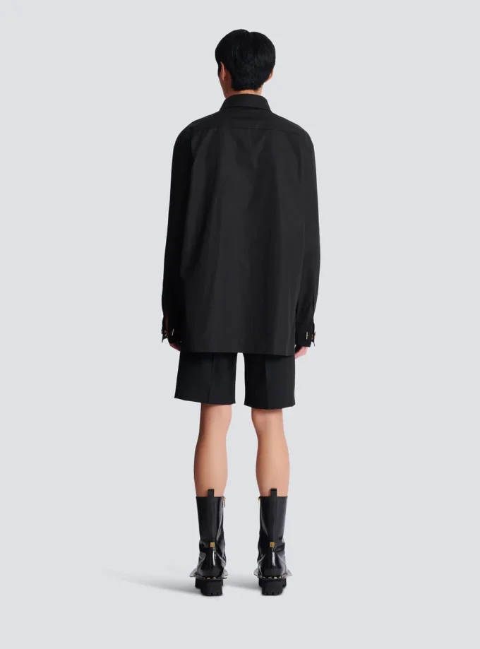 Asymmetrisches Popeline-Hemd Asymmetrisches Popeline-Hemd