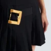 Ausgestelltes Grain-de-Poudre-Kleid mit Gürtel Ausgestelltes Grain-de-Poudre-Kleid mit Gürtel