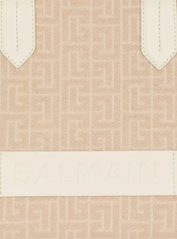 B-Army 36 Monogramm-Canvas-Jacquard- und Ledertasche B-Army 36 Monogramm-Canvas-Jacquard- und Ledertasche