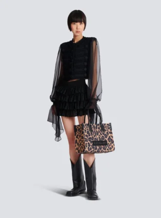 B-Army 36 Tote Bag mit Leopardenmuster