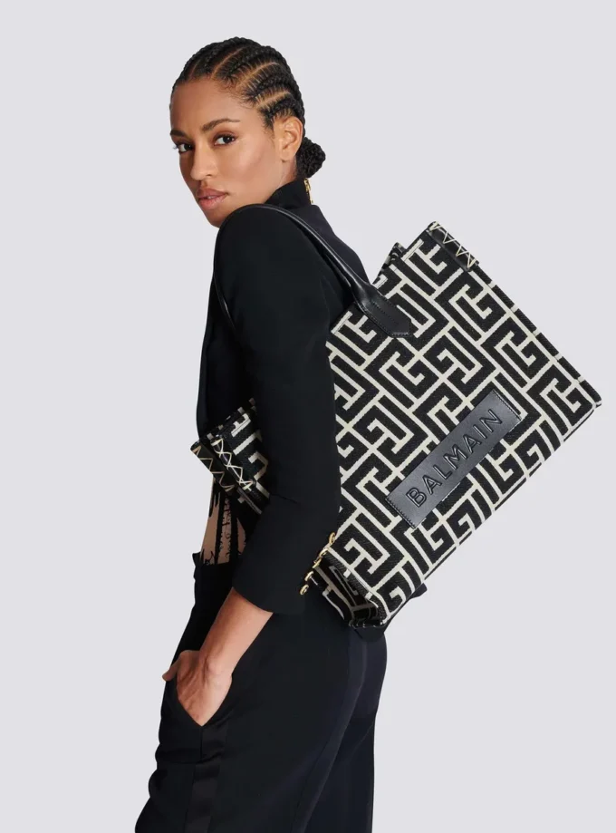 B-Army 42 Monogramm-Jacquard- und Ledertasche B-Army 42 Monogramm-Jacquard- und Ledertasche