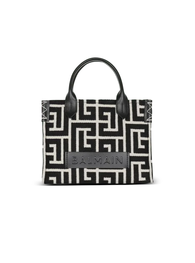 B-Army Jacquard- und Ledertasche mit Monogramm B-Army Jacquard- und Ledertasche mit Monogramm