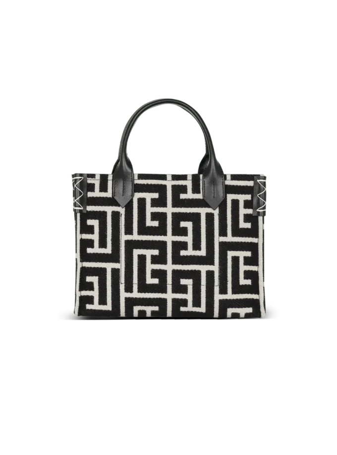 B-Army Jacquard- und Ledertasche mit Monogramm B-Army Jacquard- und Ledertasche mit Monogramm