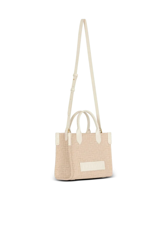 B-Army Kleine Monogramm-Tasche aus Canvas und Leder B-Army Kleine Monogramm-Tasche aus Canvas und Leder