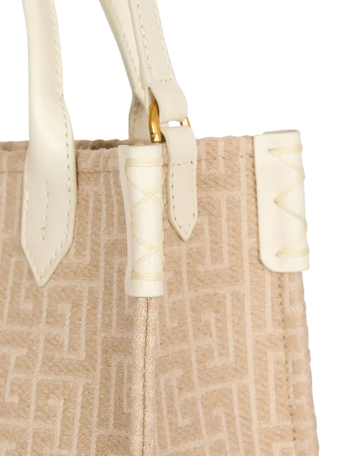 B-Army Kleine Monogramm-Tasche aus Canvas und Leder B-Army Kleine Monogramm-Tasche aus Canvas und Leder