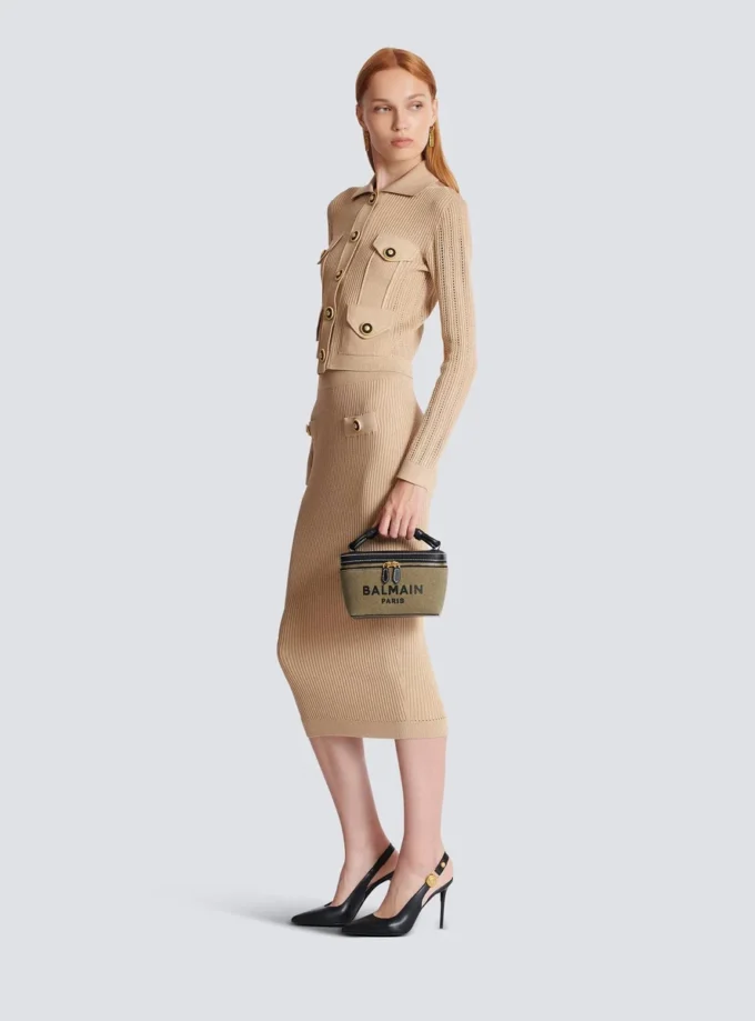 B-Army Kosmetiktasche aus Canvas und Leder B-Army Kosmetiktasche aus Canvas und Leder
