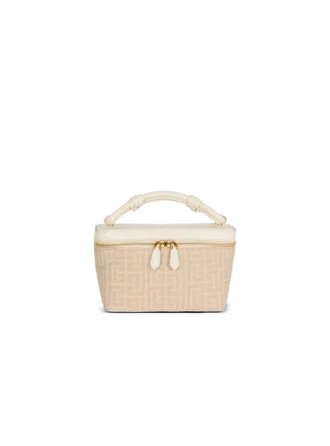 B-Army Kosmetiktasche aus Monogramm-Canvas und Leder