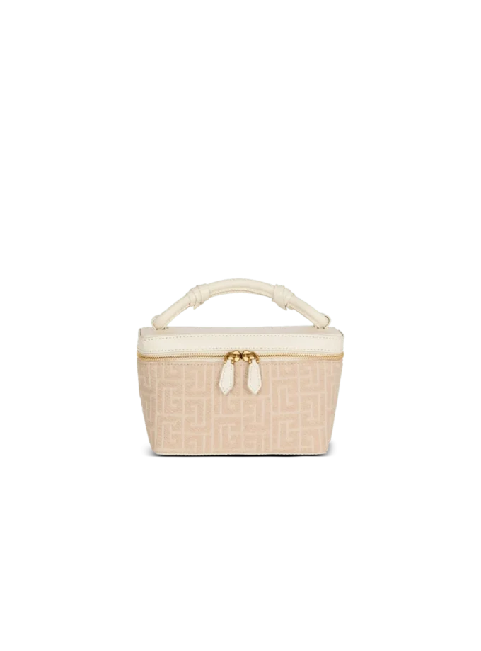 B-Army Kosmetiktasche aus Monogramm-Canvas und Leder B-Army Kosmetiktasche aus Monogramm-Canvas und Leder