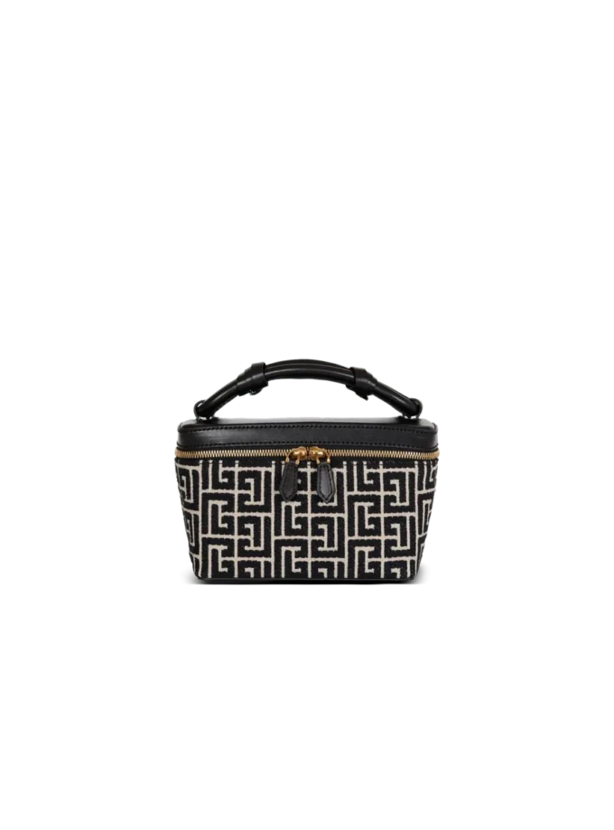 B-Army Kosmetiktasche aus Monogramm-Canvas und Leder B-Army Kosmetiktasche aus Monogramm-Canvas und Leder