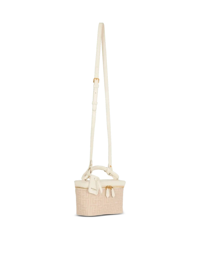 B-Army Kosmetiktasche aus Monogramm-Canvas und Leder B-Army Kosmetiktasche aus Monogramm-Canvas und Leder
