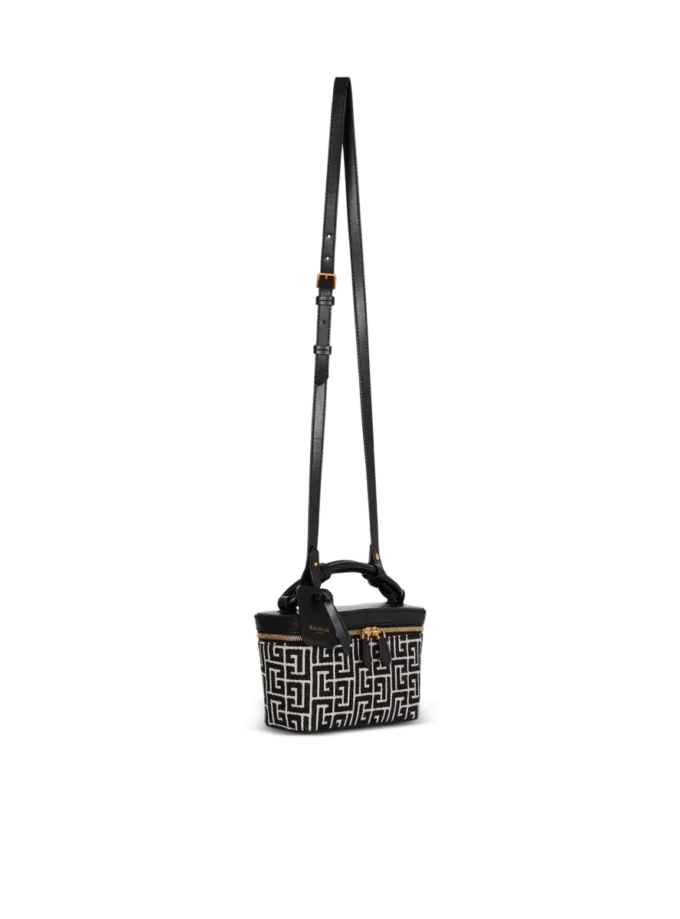 B-Army Kosmetiktasche aus Monogramm-Canvas und Leder B-Army Kosmetiktasche aus Monogramm-Canvas und Leder