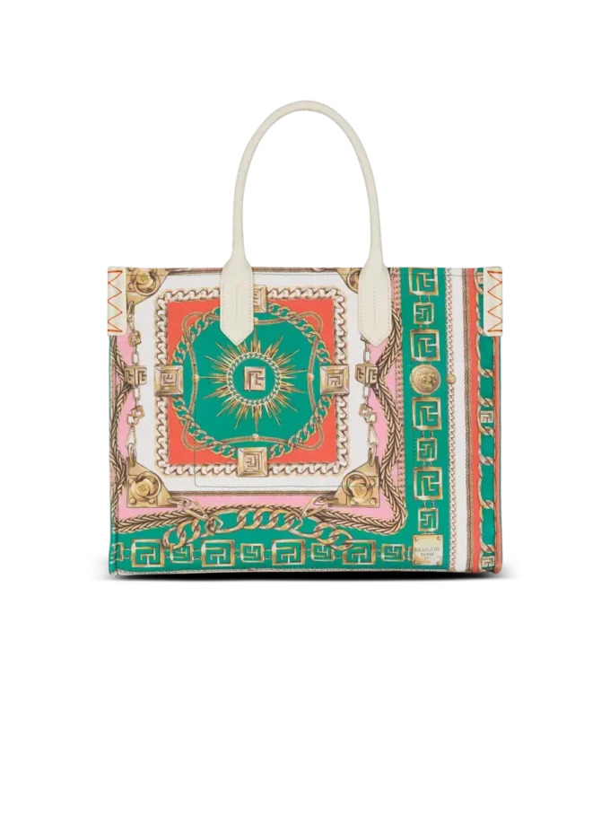 B-Army Medium Tragetasche aus bedrucktem Canvas B-Army Medium Tragetasche aus bedrucktem Canvas