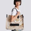B-Army Medium Tragetasche aus bedrucktem Canvas
