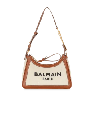 B-Army Schultertasche aus Canvas und Leder B-Army Schultertasche aus Canvas und Leder