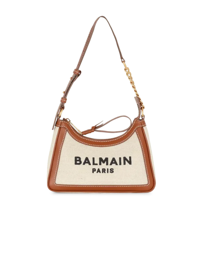 B-Army Schultertasche aus Canvas und Leder B-Army Schultertasche aus Canvas und Leder