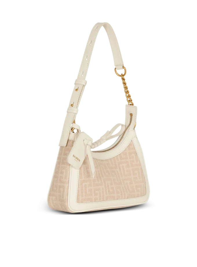 B-Army Schultertasche aus Jacquard-Canvas mit Monogramm und Leder B-Army Schultertasche aus Jacquard-Canvas mit Monogramm und Leder