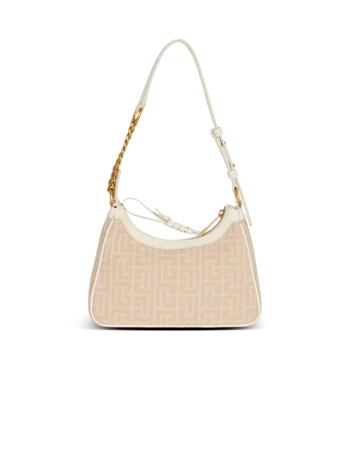 B-Army Schultertasche aus Jacquard-Canvas mit Monogramm und Leder B-Army Schultertasche aus Jacquard-Canvas mit Monogramm und Leder