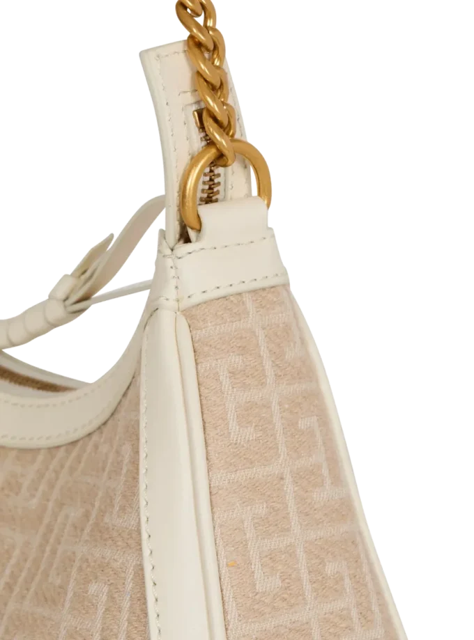 B-Army Schultertasche aus Jacquard-Canvas mit Monogramm und Leder B-Army Schultertasche aus Jacquard-Canvas mit Monogramm und Leder