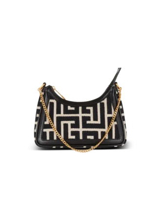 B-Army Schultertasche aus Jacquard mit Monogramm