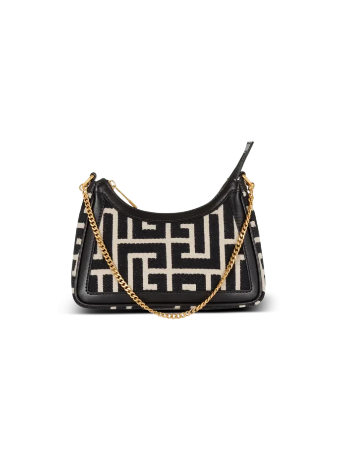 B-Army Schultertasche aus Jacquard mit Monogramm