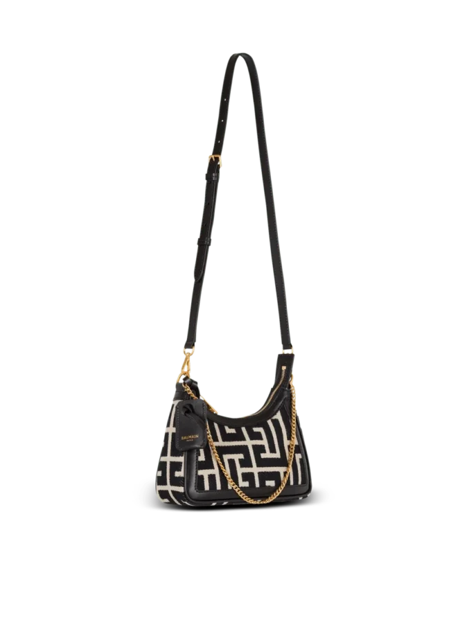 B-Army Schultertasche aus Jacquard mit Monogramm