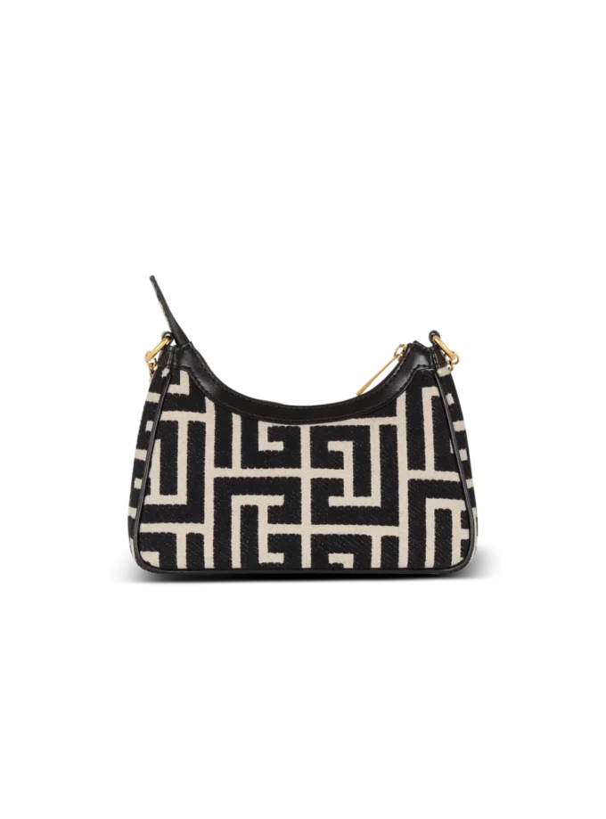 B-Army Schultertasche aus Jacquard mit Monogramm
