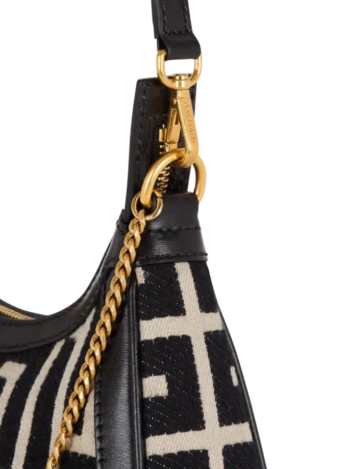 B-Army Schultertasche aus Jacquard mit Monogramm