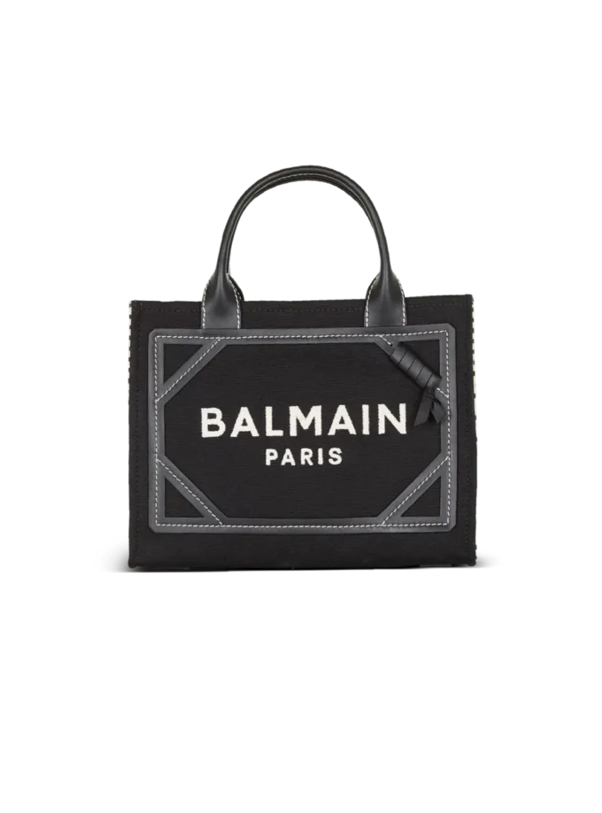 B-Army Tragetasche aus Canvas mit Monogramm und Leder B-Army Tragetasche aus Canvas mit Monogramm und Leder
