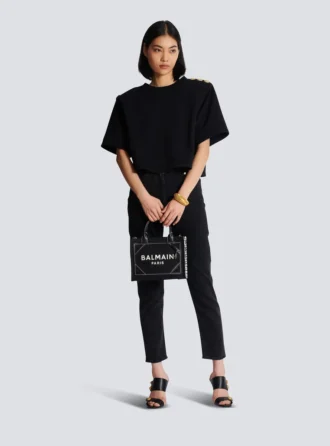 B-Army Tragetasche aus Canvas mit Monogramm und Leder