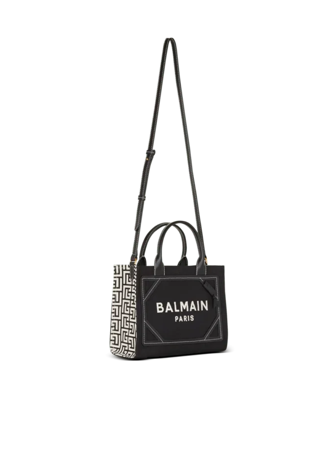 B-Army Tragetasche aus Canvas mit Monogramm und Leder B-Army Tragetasche aus Canvas mit Monogramm und Leder
