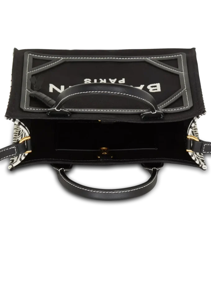 B-Army Tragetasche aus Canvas mit Monogramm und Leder B-Army Tragetasche aus Canvas mit Monogramm und Leder