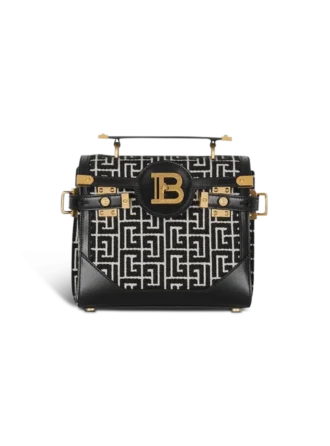B-Buzz 23 Tasche aus Jacquard und Leder