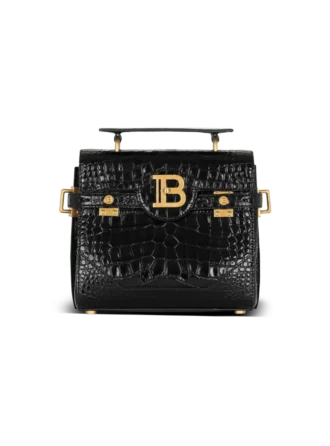 B-Buzz 23 Tasche aus Leder mit Krokodilprägung