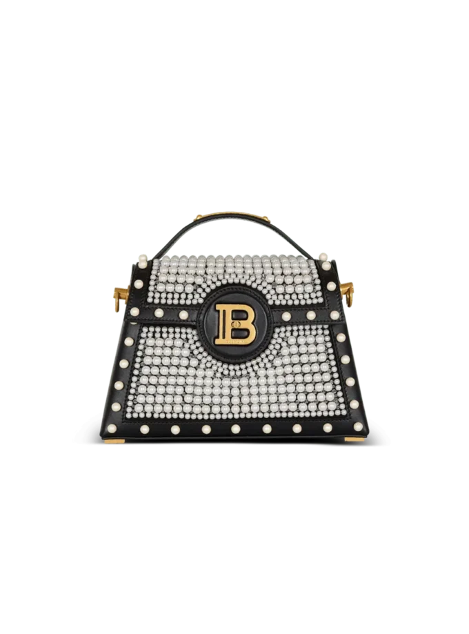 B-Buzz Dynasty Tasche aus Leder und besticktem Satin B-Buzz Dynasty Tasche aus Leder und besticktem Satin
