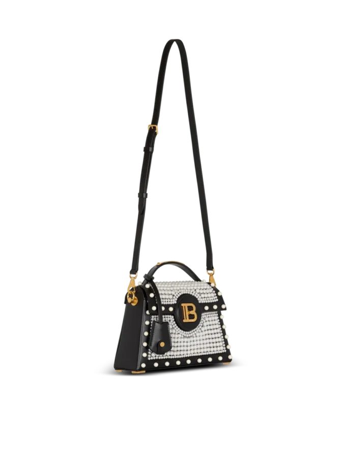 B-Buzz Dynasty Tasche aus Leder und besticktem Satin B-Buzz Dynasty Tasche aus Leder und besticktem Satin