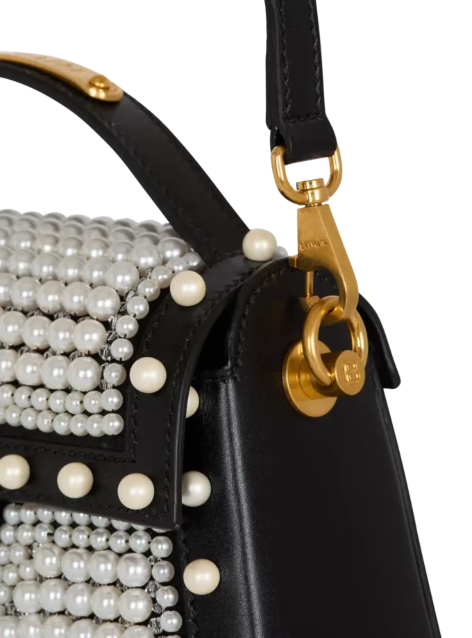 B-Buzz Dynasty Tasche aus Leder und besticktem Satin B-Buzz Dynasty Tasche aus Leder und besticktem Satin