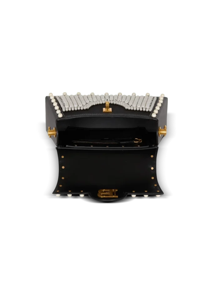 B-Buzz Dynasty Tasche aus Leder und besticktem Satin B-Buzz Dynasty Tasche aus Leder und besticktem Satin
