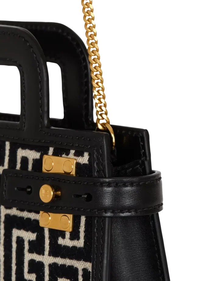 B-Buzz Kleine Handtasche mit Monogramm aus Canvas und Leder B-Buzz Kleine Handtasche mit Monogramm aus Canvas und Leder