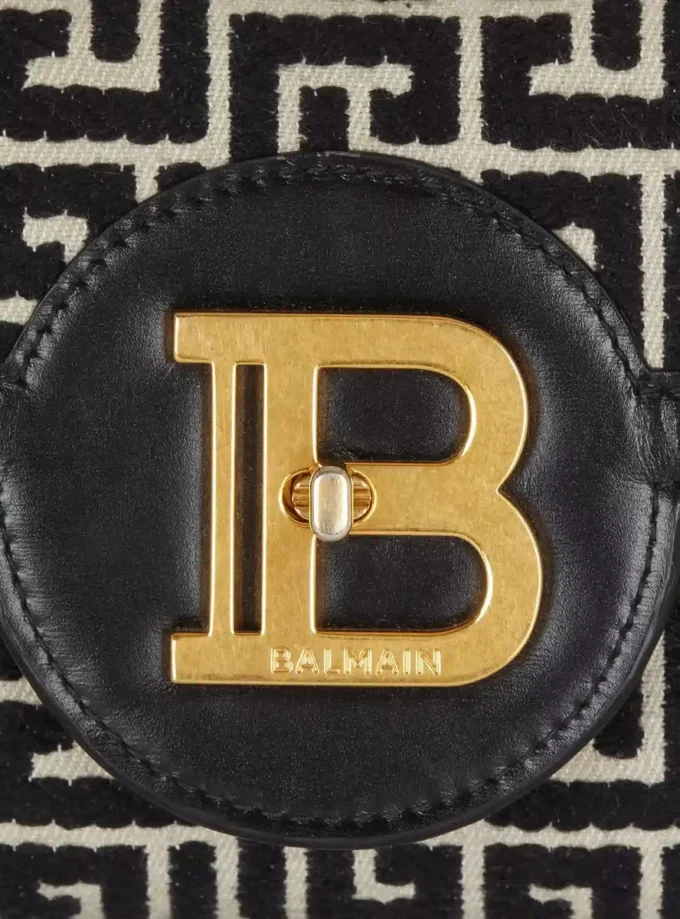 B-Buzz Pouch 23 aus Jacquard-Canvas mit Monogramm und Leder B-Buzz Pouch 23 aus Jacquard-Canvas mit Monogramm und Leder