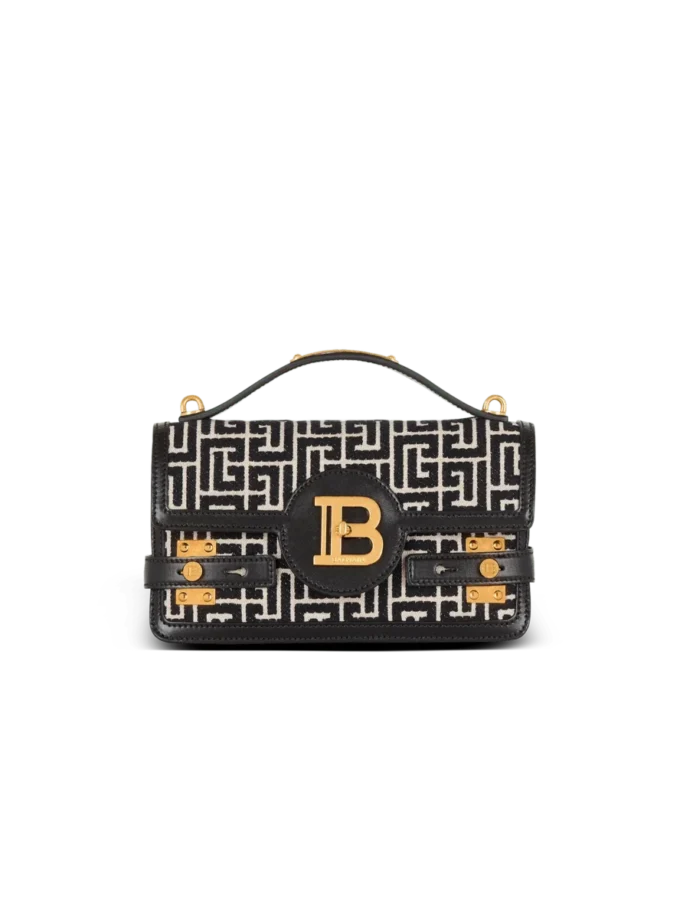 B-Buzz Shoulder 24 Tasche aus Kalbsleder und PB-Jacquard-Canvas B-Buzz Shoulder 24 Tasche aus Kalbsleder und PB-Jacquard-Canvas