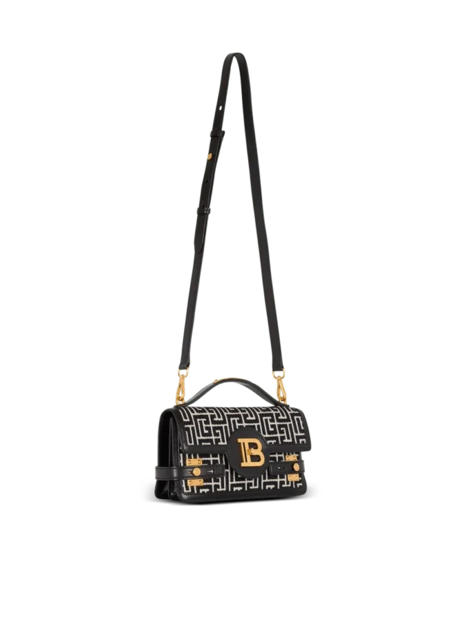 B-Buzz Shoulder 24 Tasche aus Kalbsleder und PB-Jacquard-Canvas B-Buzz Shoulder 24 Tasche aus Kalbsleder und PB-Jacquard-Canvas